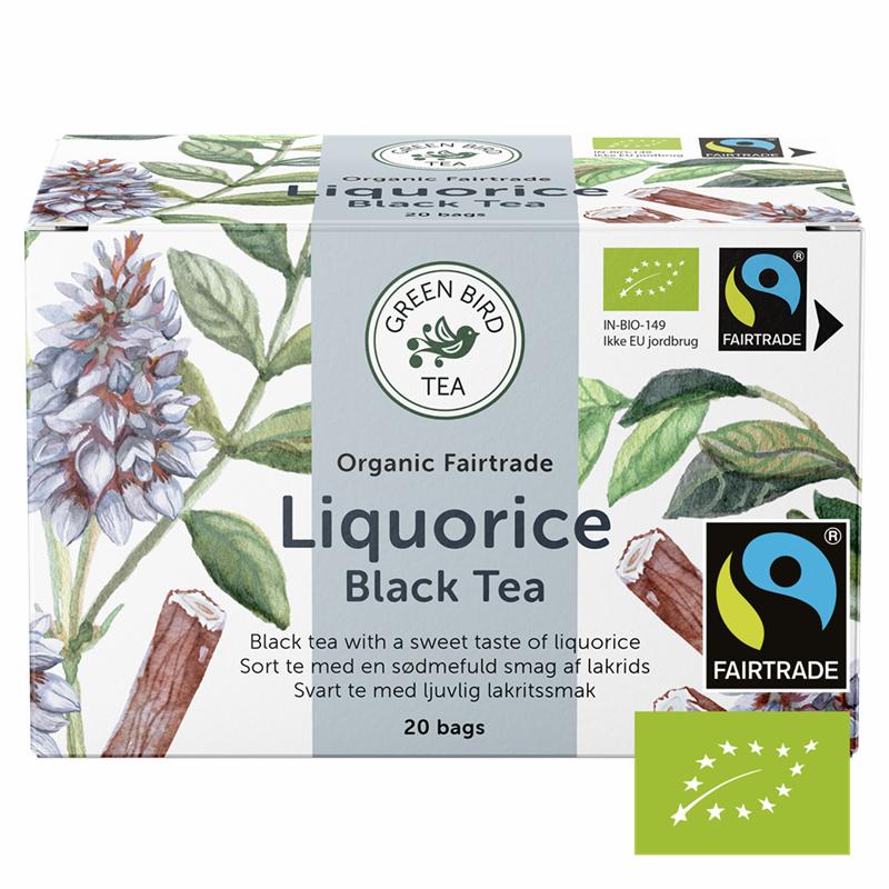 Green Bird Lakrits Svart Te Ekologisk Fairtrade