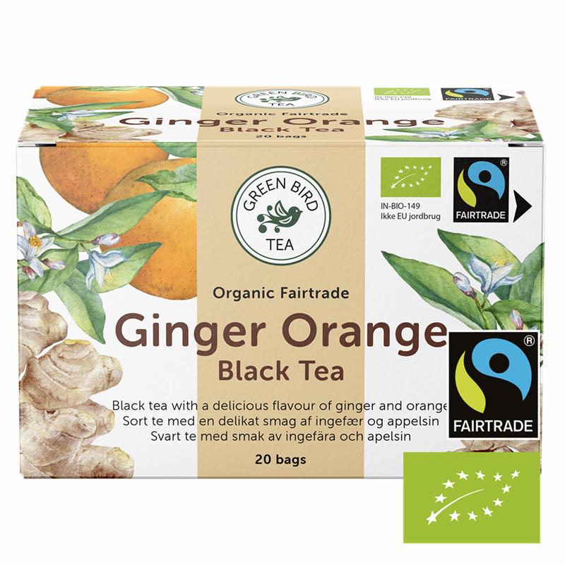 Green Bird Ginger Orange Black Tea Ekologisk Fairtrade 