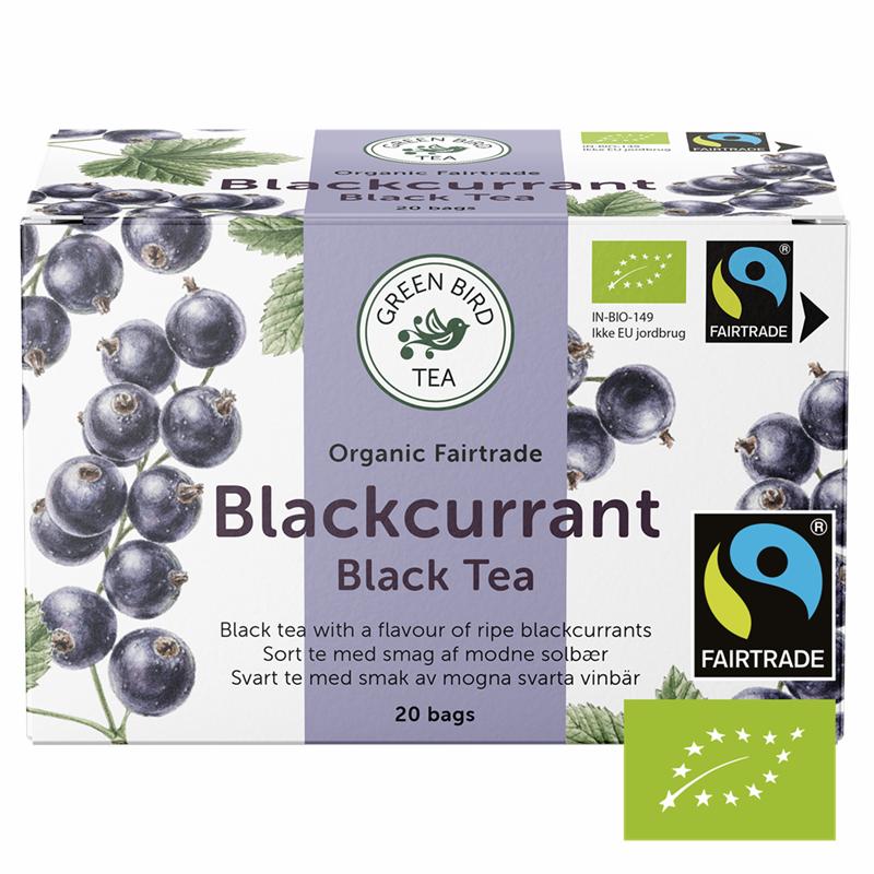 Green Bird Tea BlackCurrant Black Tea Ekologisk Fairtrade