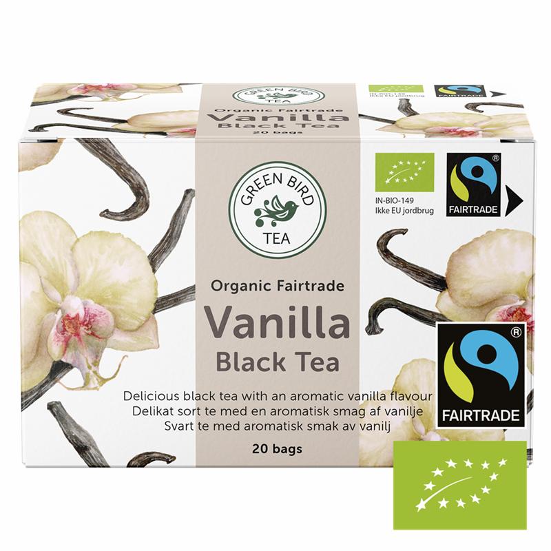 Green Bird Vanilj Svart Te Ekologisk Fairtrade 